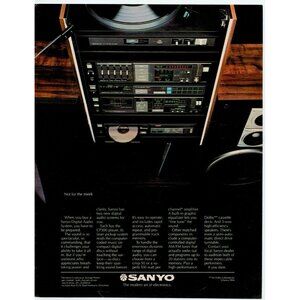 1984 Sanyo Digital Audio System Vintage Print Ad (L8)